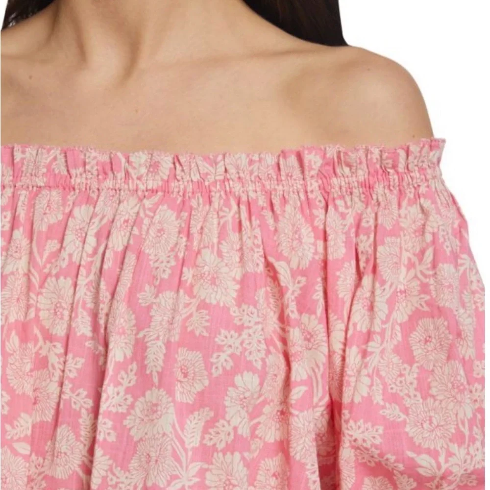 THE GREAT. Pink Floral Blouse - Picture 4 of 6